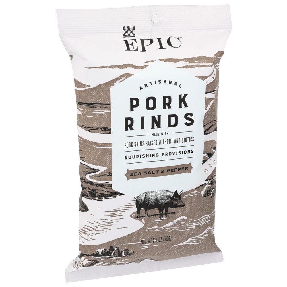 Epic® , Epic Pork Rinds, Sea Salt & Pepper, 2.5 Oz.,  Case of 12