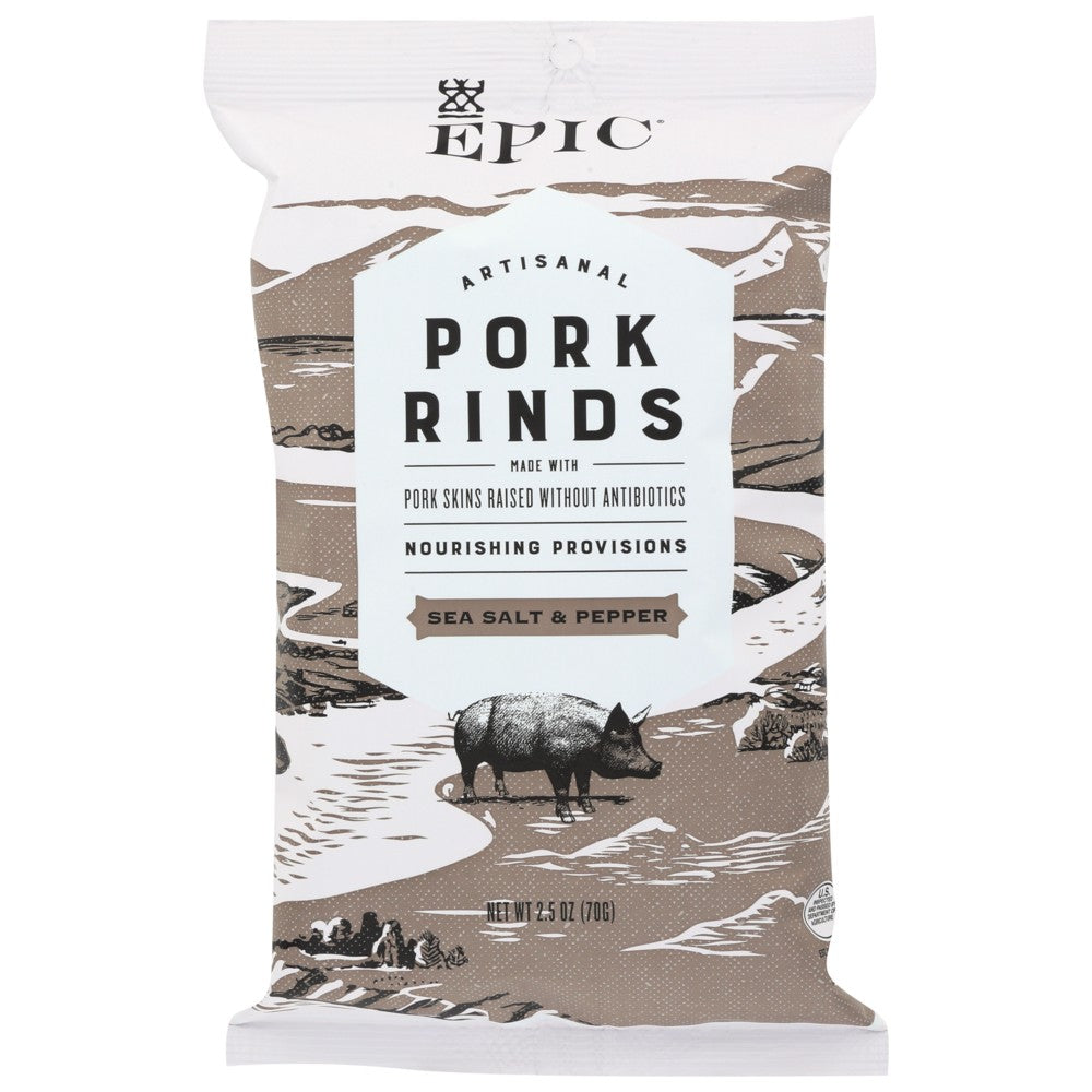 Epic® , Epic Pork Rinds, Sea Salt & Pepper, 2.5 Oz.,  Case of 12