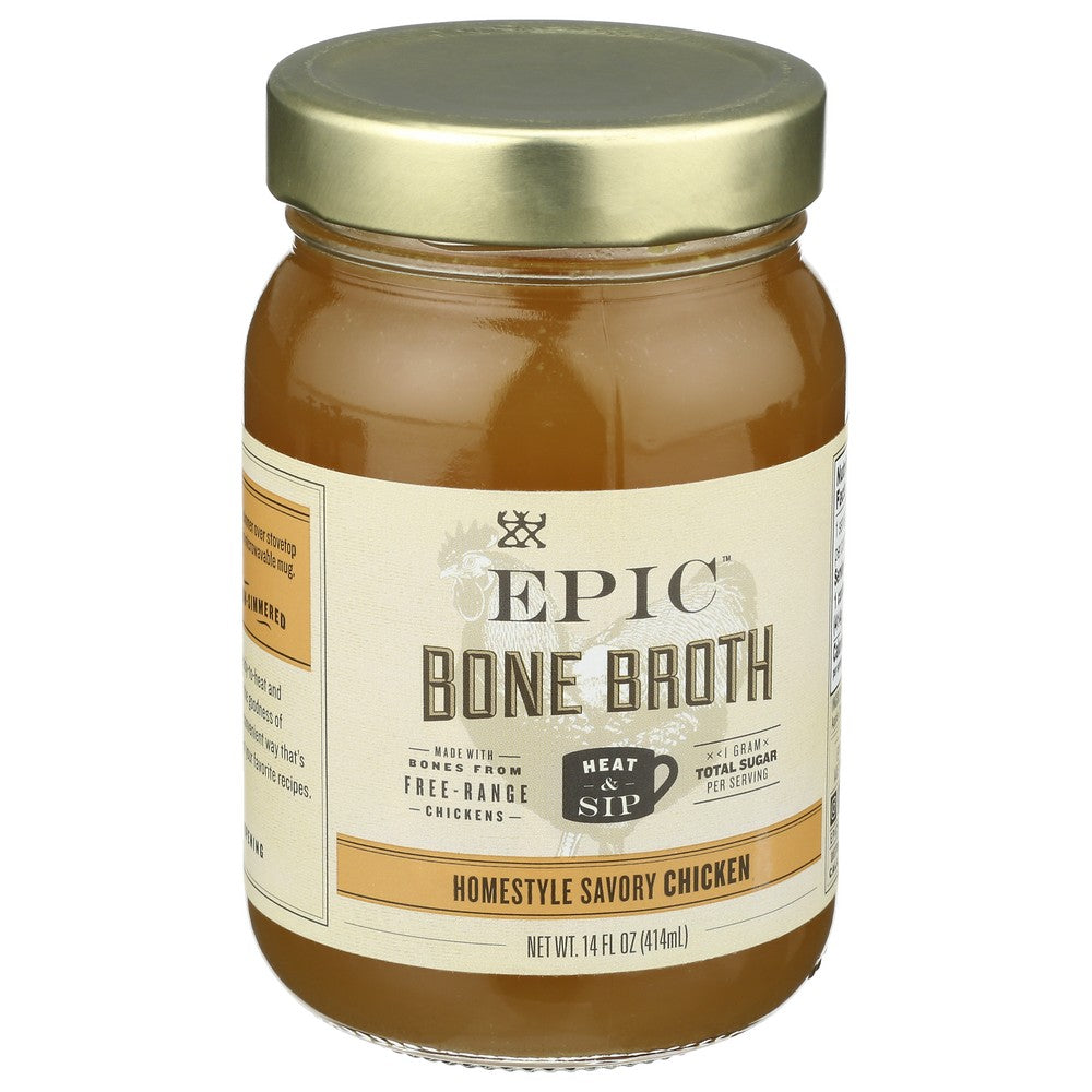 Epic® , Epic Bone Broth-Homestyle Savory Chicken, 14 Fl. Oz.,  Case of 6