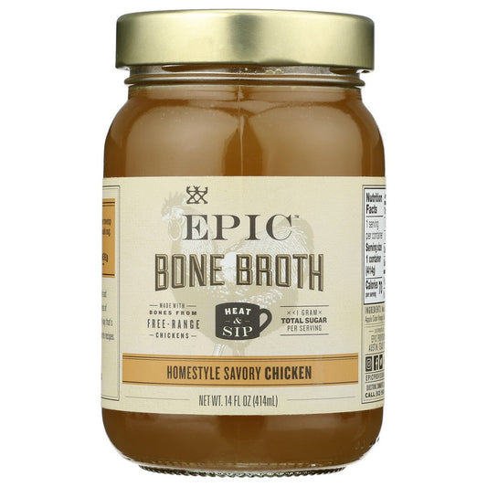 Epic® , Epic Bone Broth-Homestyle Savory Chicken, 14 Fl. Oz.,  Case of 6