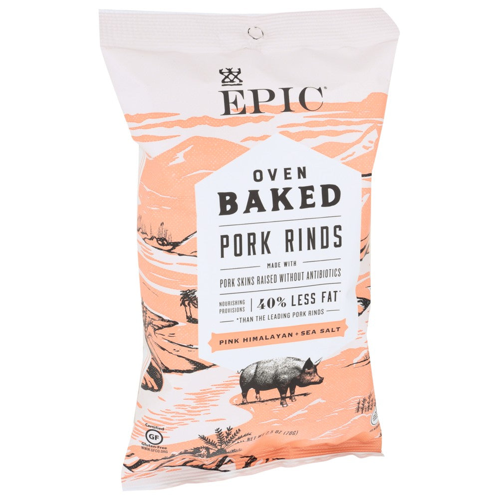 Epic® ,  Pork Rinds, Himalayan Sslt 2.5 Ounce,  Case of 12