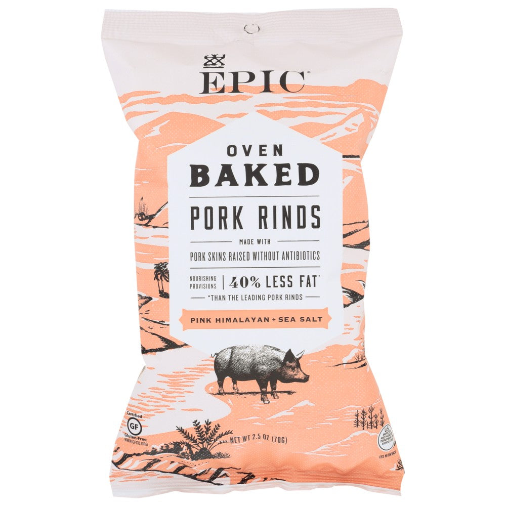 Epic® ,  Pork Rinds, Himalayan Sslt 2.5 Ounce,  Case of 12