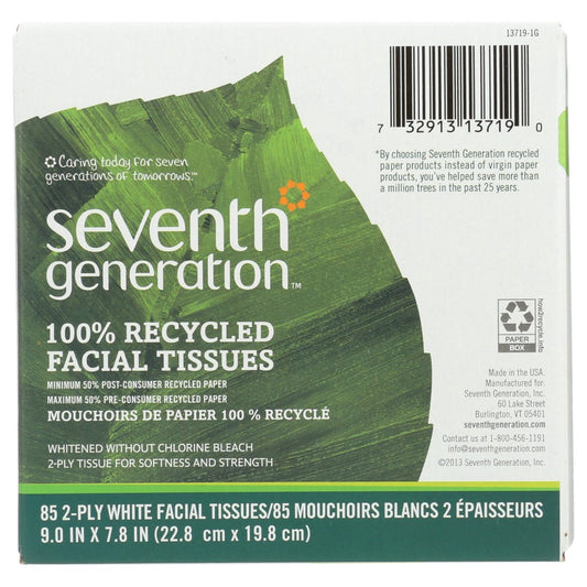 Seventh Generation Tissue Facial 85ct - 1 Each,  Case of 36