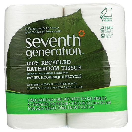 Seventh Generation 10028, Seventh Generation Bath Tissue, 2-Ply Sheet, 4 Rolls,  Case of 12