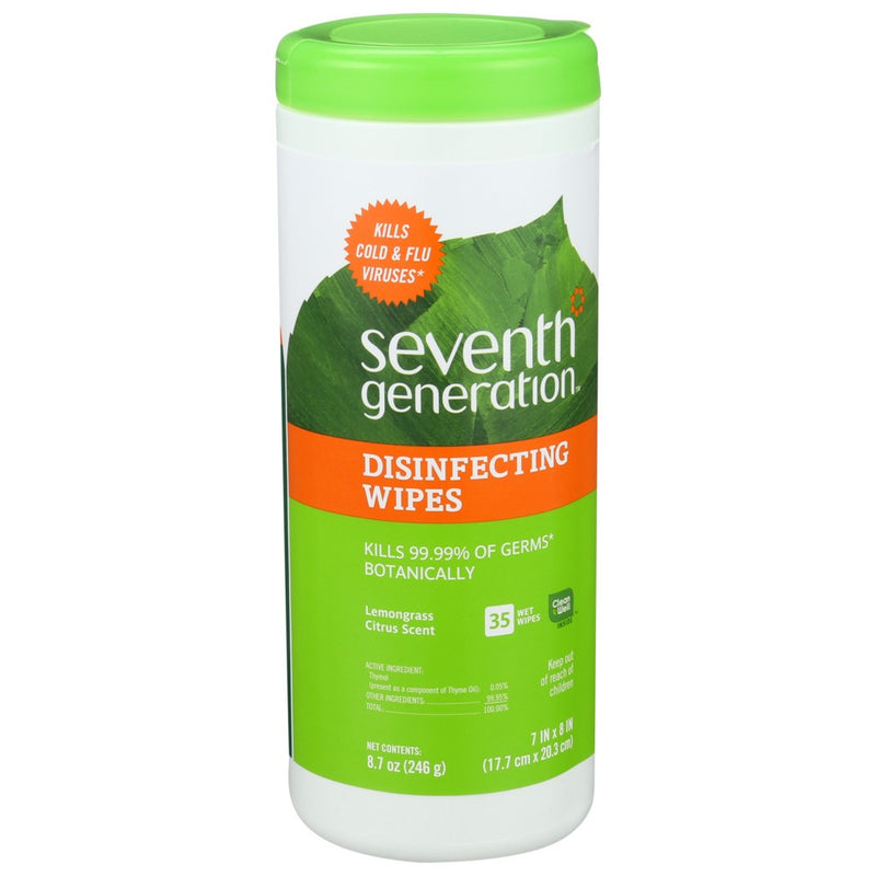 Seventh Generation Wipe Disinfct Multi Surfce - 35 Piece, Case of 12