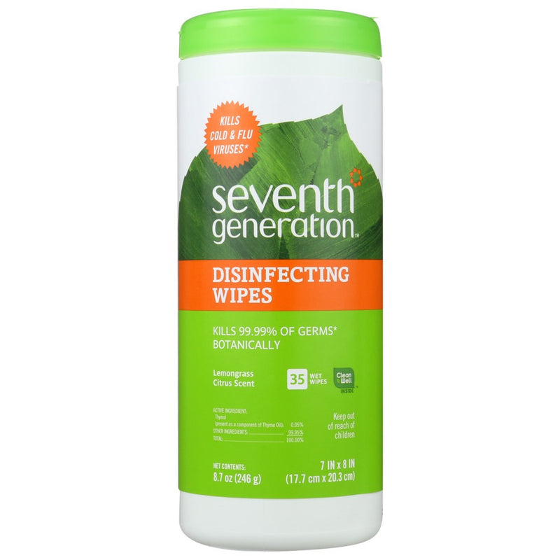 Seventh Generation Wipe Disinfct Multi Surfce - 35 Piece, Case of 12