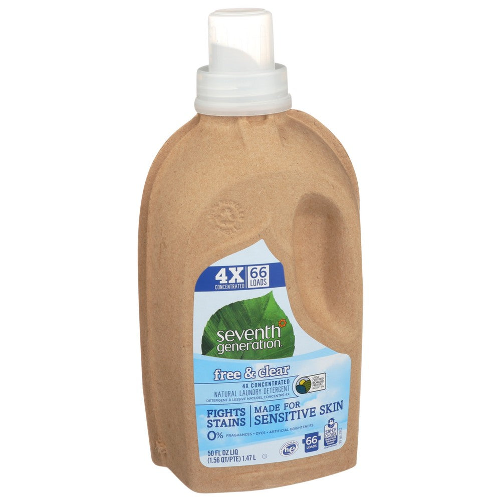 Seventh Generation , Seventh Generation Liquid Laundry Soap, 4X He Free And Clear, 50 Fl. Oz.,  Case of 6