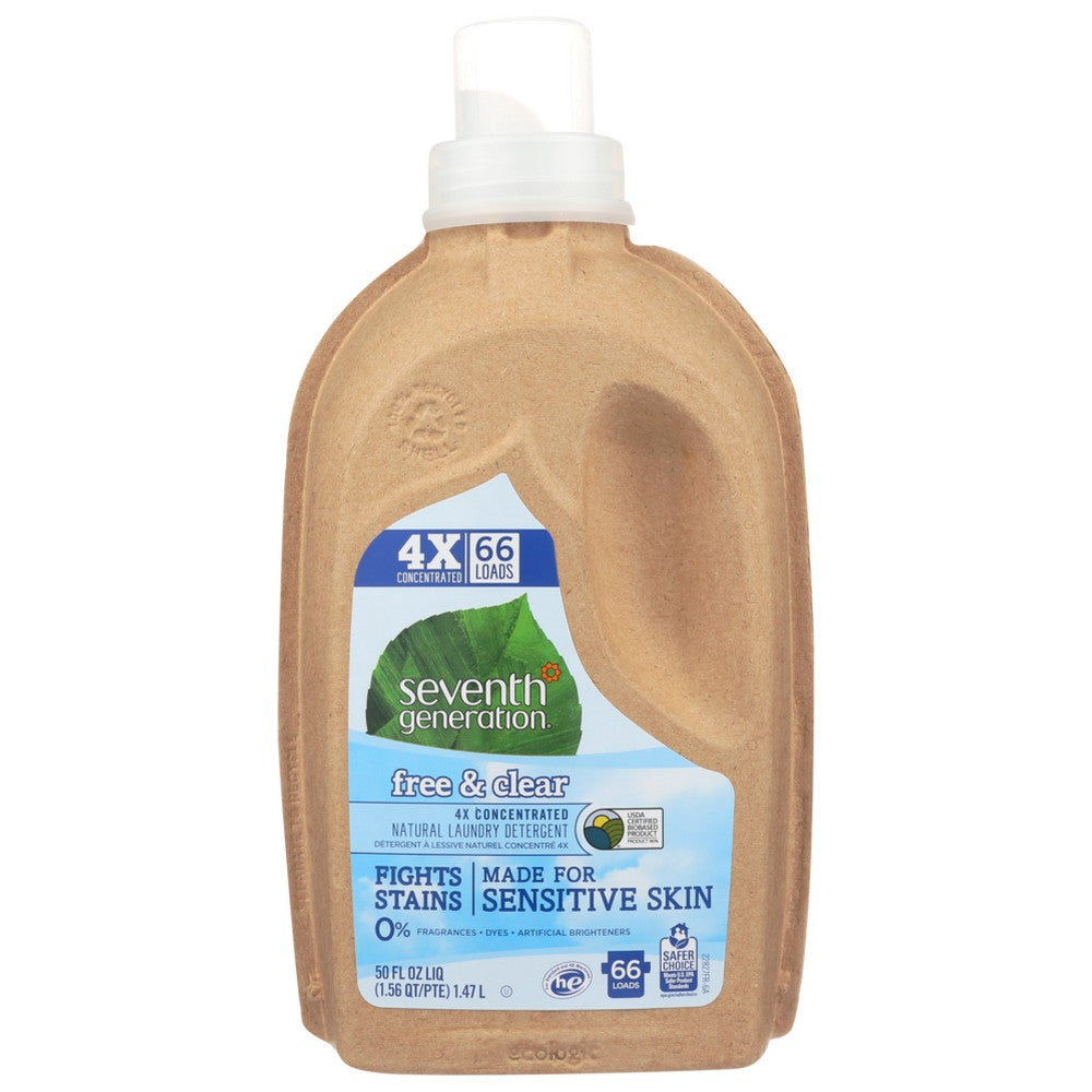 Seventh Generation , Seventh Generation Liquid Laundry Soap, 4X He Free And Clear, 50 Fl. Oz.,  Case of 6