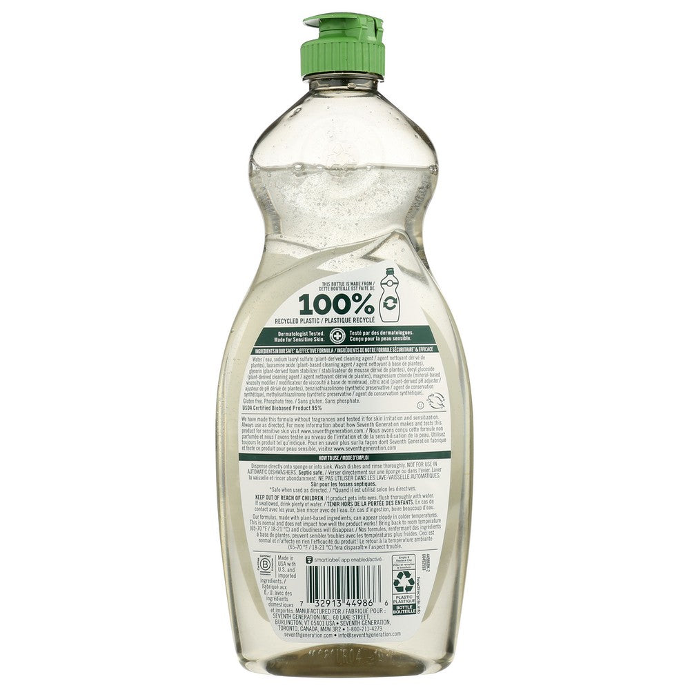 Seventh Generation® ,  Svg Hand Dw Free + Clear 6P 19Z 19 Fluid Ounce,  Case of 6