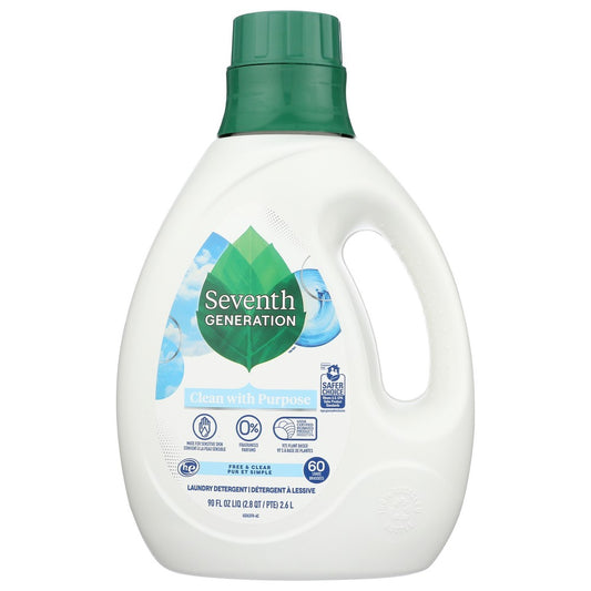 Seventh Generation® 68748039,  Svg Detergent Liq M Free + Clear 4 Piece 90 Oz. 90 Fluid Ounce,  Case of 4