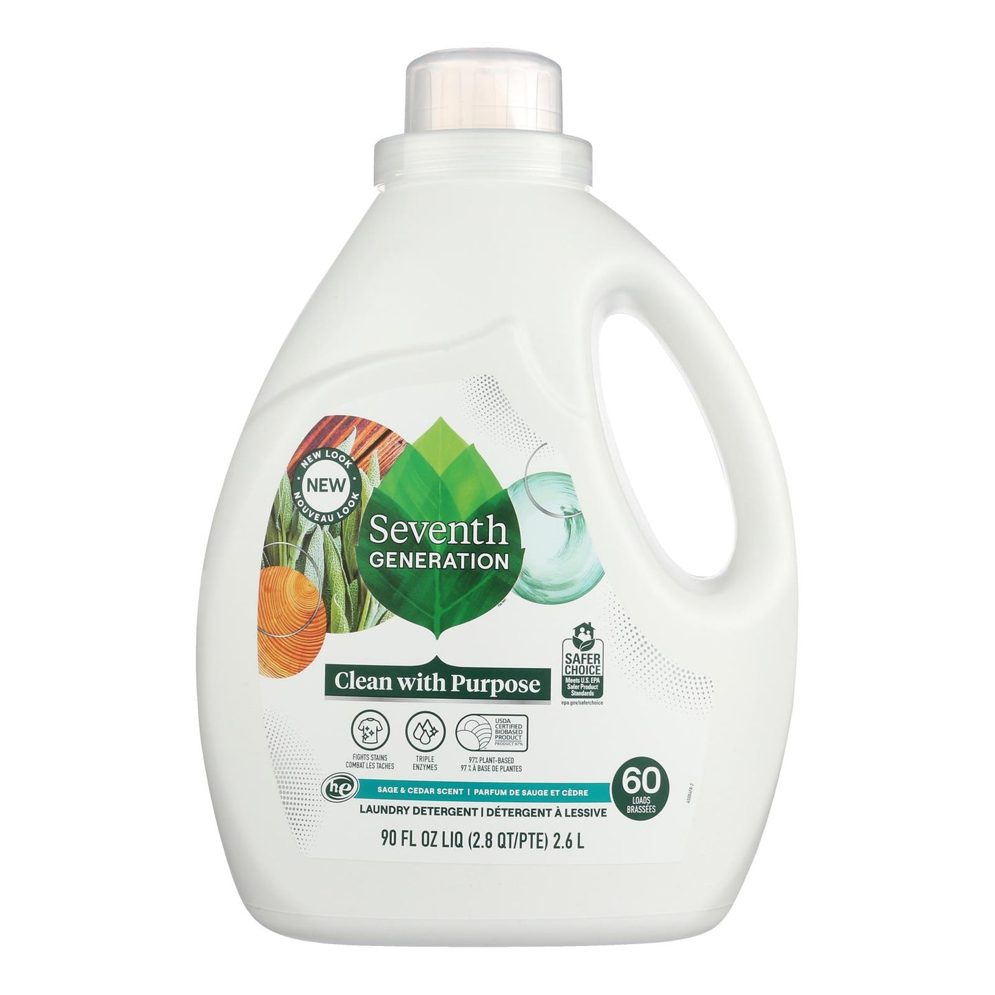 Seventh Generation - Liquid Laundry Sage+cedar - Case of 4-90 Fluid Ounce