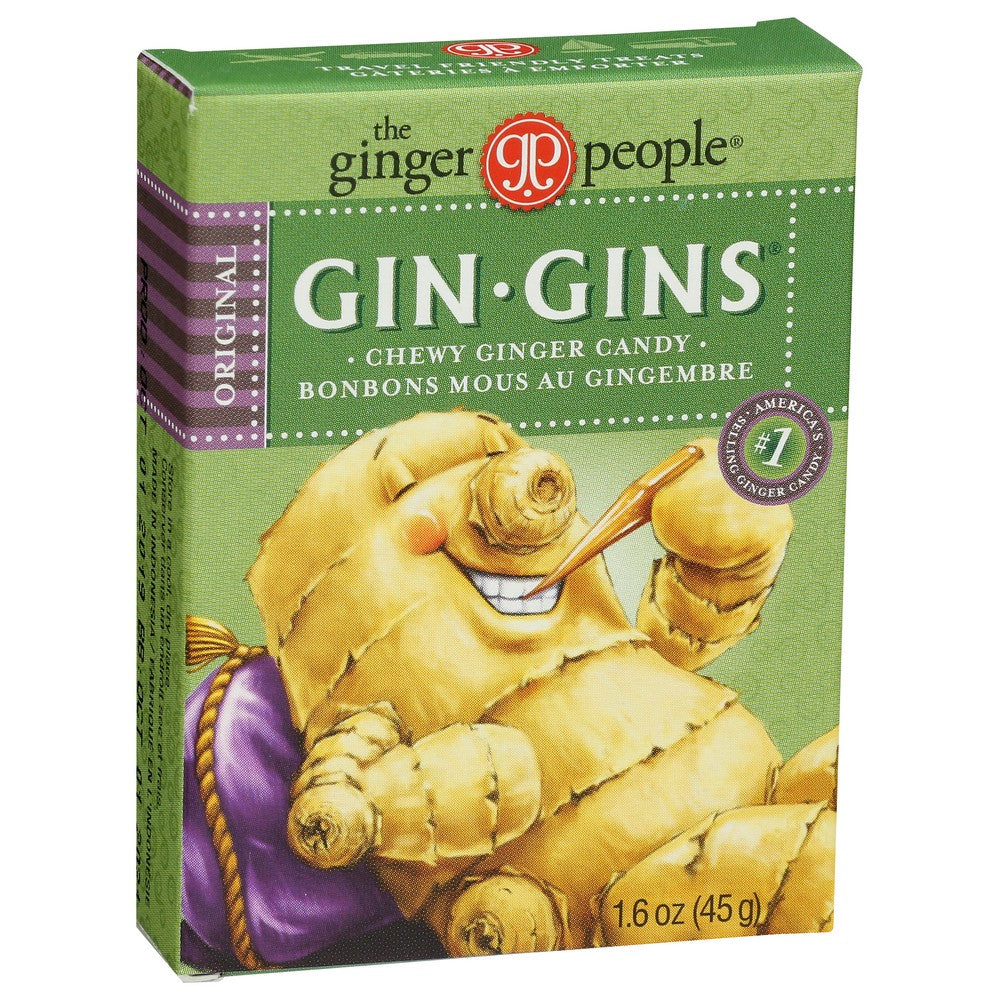 The Ginger People® 90205, The Ginger People Gin Gins Original Chewy Ginger Candy Travel Pack, 1.6 Oz. ,  Case of 24