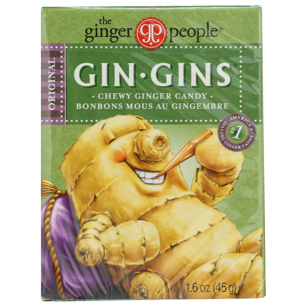 The Ginger People® 90205, The Ginger People Gin Gins Original Chewy Ginger Candy Travel Pack, 1.6 Oz. ,  Case of 24