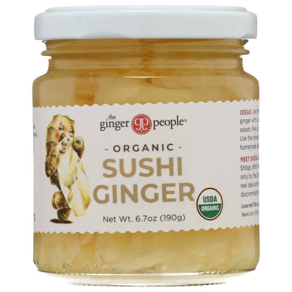 The Ginger People® 90403, The Ginger People Organicanic Pickled Sushi Ginger, 6.7 Oz. ,  Case of 12