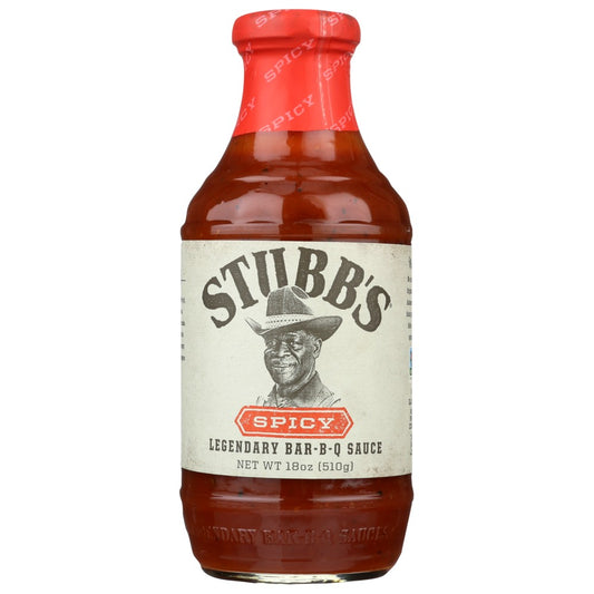 Stubb's® 10028, Stubb's Bar-B-Q Sauce, Spicy, 18 Oz.,  Case of 6