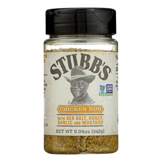 Stubb's Chicken Rub With Sea Salt Honey Garlic And Mustard - Case of 6 - 5.04 Ounce