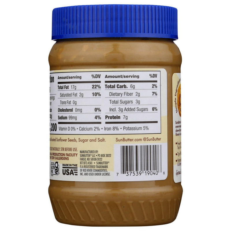 Sunbutter Natural Nut Butter Sunflwr Crnchy - 16 Ounce, Case of 6