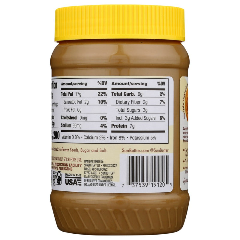 Sunbutter Natural Nut Butter Sunflwr Natural - 16 Ounce, Case of 6