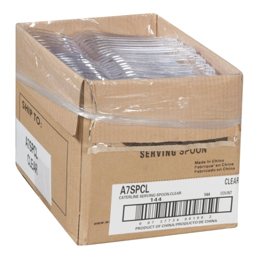 Caterline Serving Spoon 9 Inch Clear Polystyrene, 144 Each