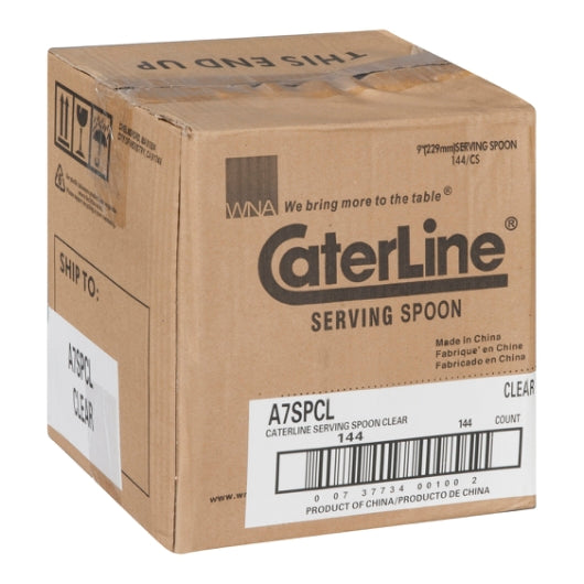 Caterline Serving Spoon 9 Inch Clear Polystyrene, 144 Each
