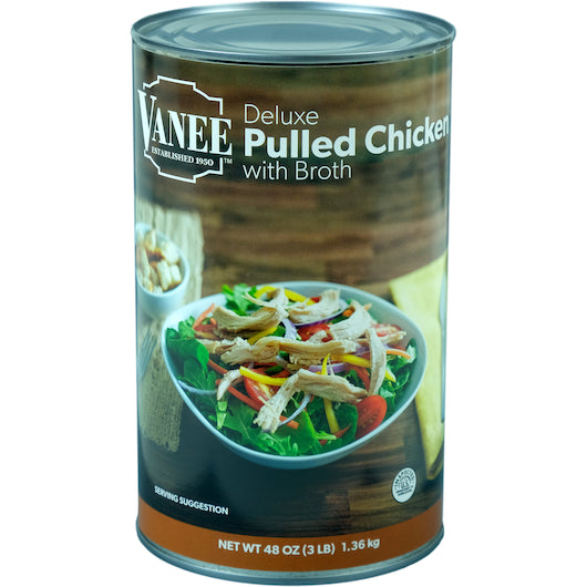 Deluxe Pulled Chicken With Broth 48 Ounce Size - 6 Per Case