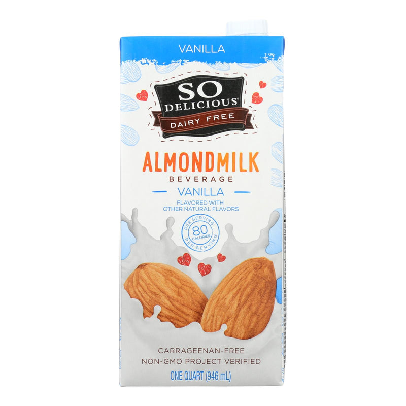 So Delicious Dairy Free Almond Milk - Vanilla - Case of 6 - 32 Ounce