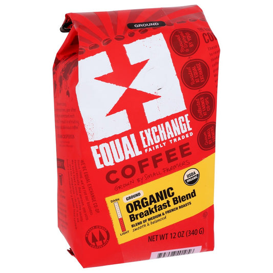 Equal Exchange 17000, Breakfast Blend Ground Organic.Breakfast Blend Ground 12 Ounce,  Case of 6