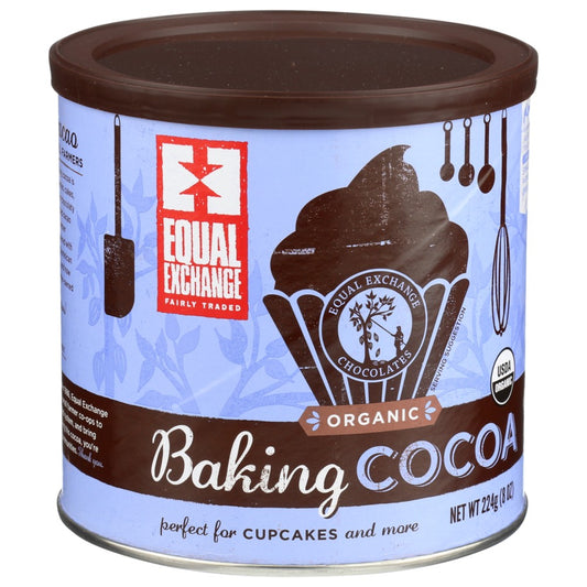 Equal Exchange 18510, Equal Exchange Authentic Fair Trade Cocoa, Baking Cocoa, 224 G.,  Case of 6