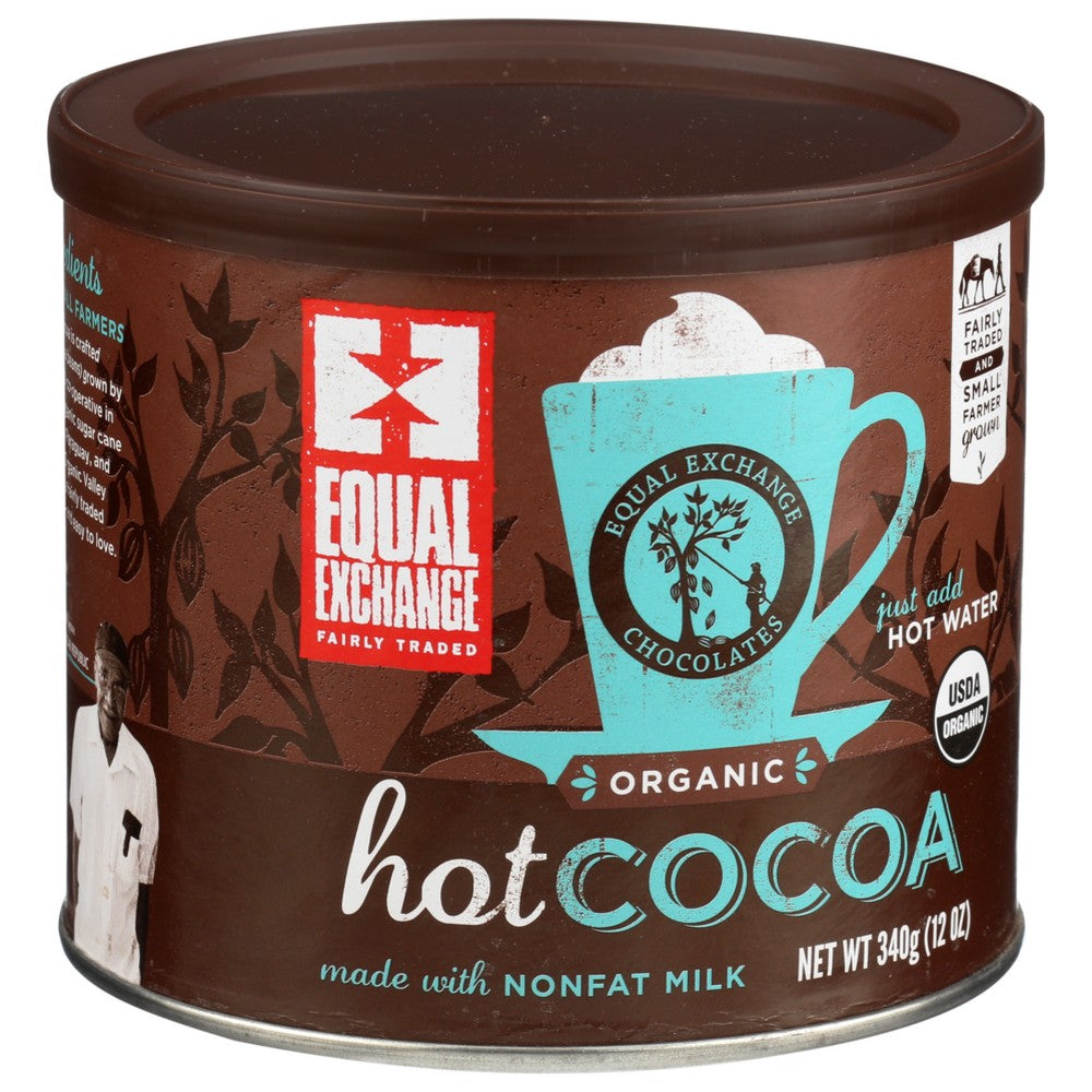 Equal Exchange 18500, Equal Exchange Organicanic Hot Cocoa, 340 G.,  Case of 6