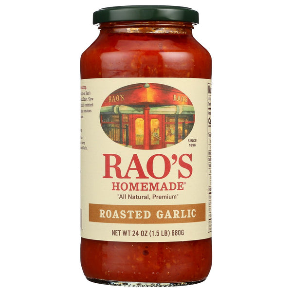 Raos Sauce Roasted Garlic - 24 Ounce, Case of 6