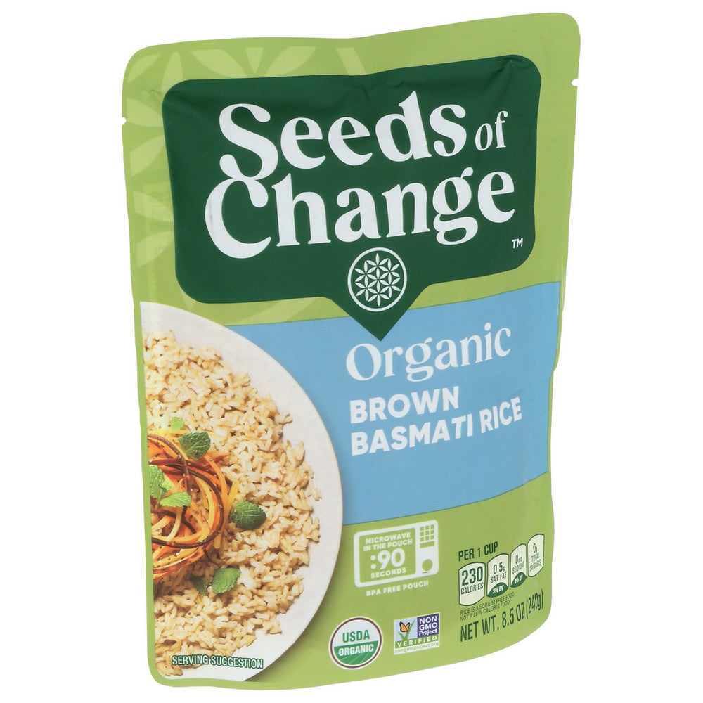 Seeds Of Change N2879300, Seeds Of Change Organicanic Brown Basmati Rice, 8.5 Oz.,  Case of 12