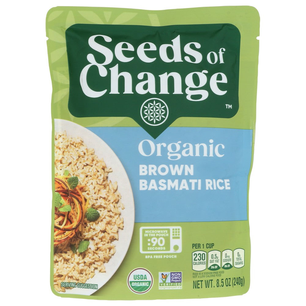 Seeds Of Change N2879300, Seeds Of Change Organicanic Brown Basmati Rice, 8.5 Oz.,  Case of 12