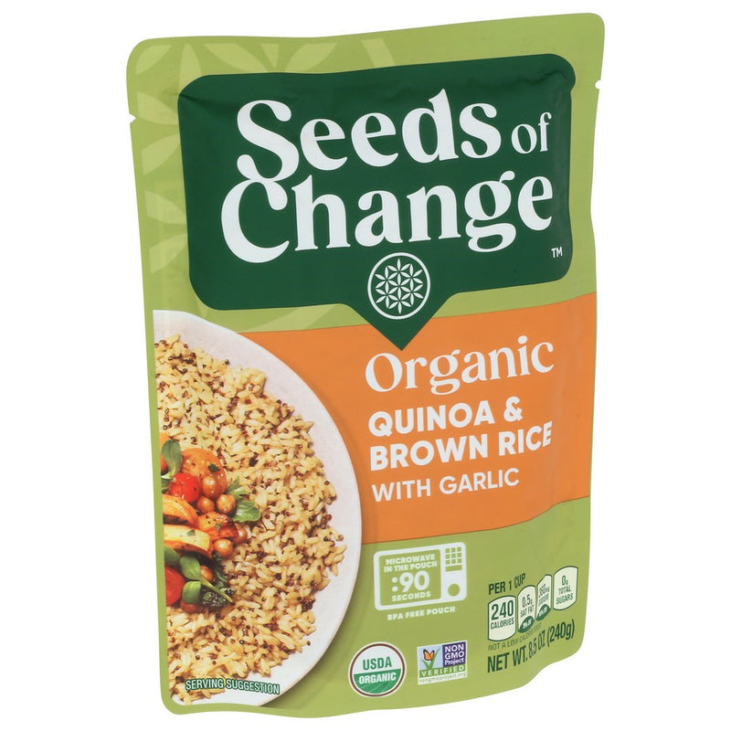 Seeds Of Change Rice Jsmn Brn Qna Gar Og - 9 Ounce, Case of 12