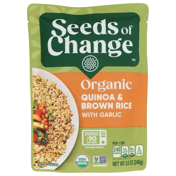 Seeds Of Change Rice Jsmn Brn Qna Gar Og - 9 Ounce, Case of 12