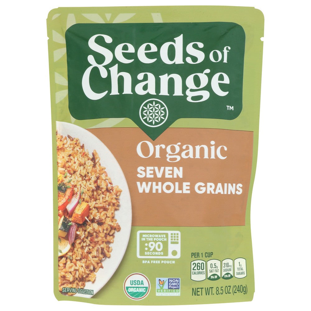 Seeds Of Change N2881300, Seeds Of Change Organicanic Rice Blend, Seven Whole Grains, 8.5 Oz.,  Case of 12