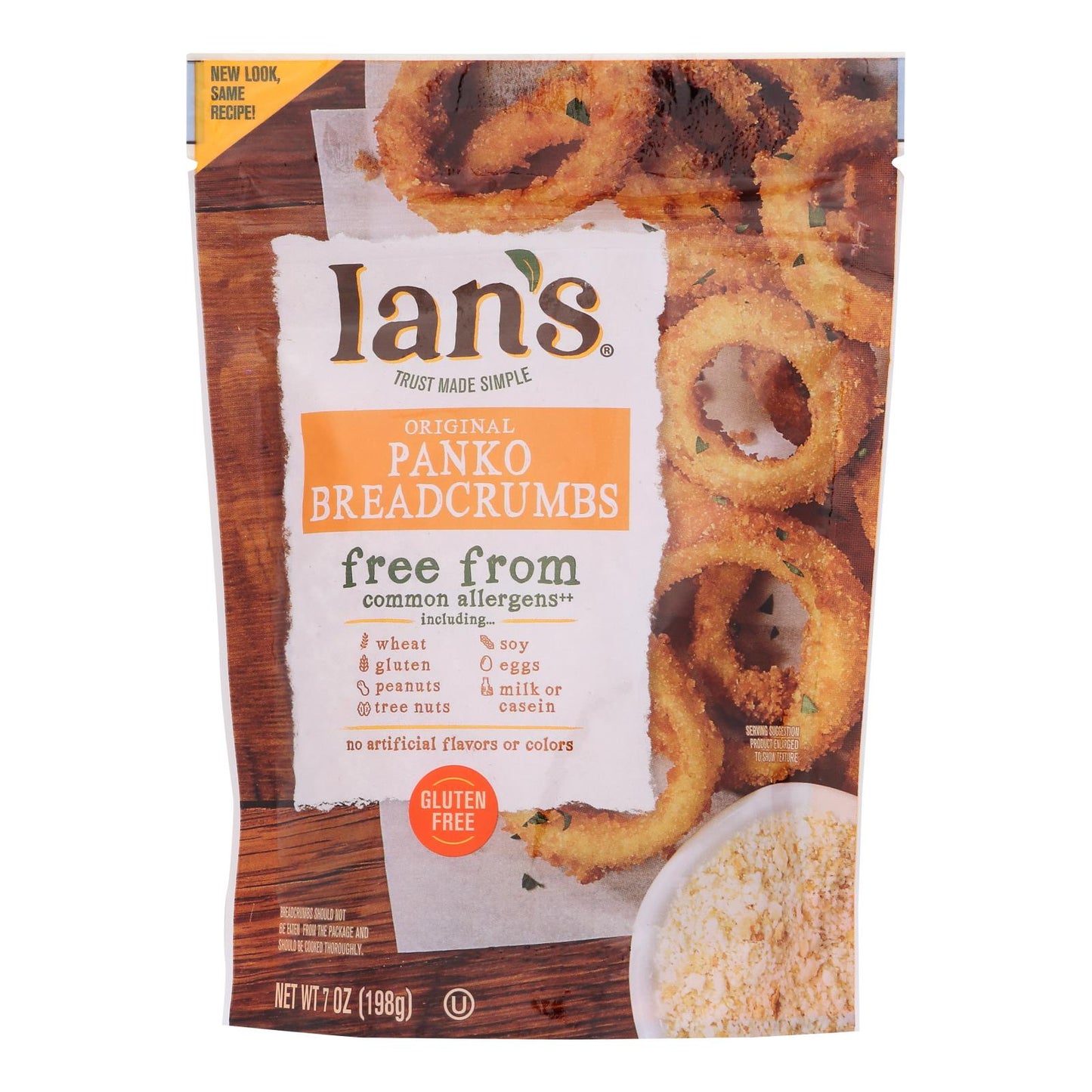 Ian's Panko Breadcrumbs - Gluten Free - Case of 8 - 7 Ounce.