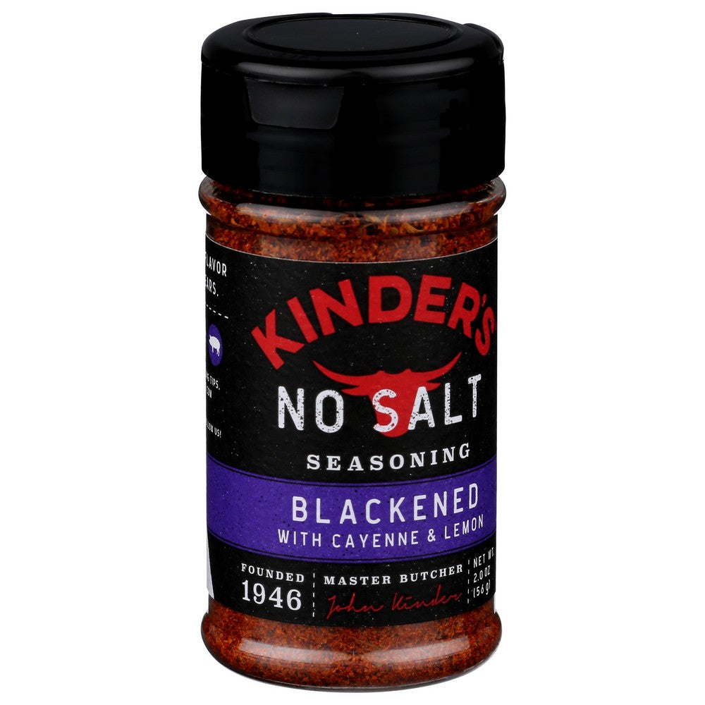 Kinder's 37701,  No Salt Blackened With Cayenne & Lemon 2 Ounce,  Case of 8