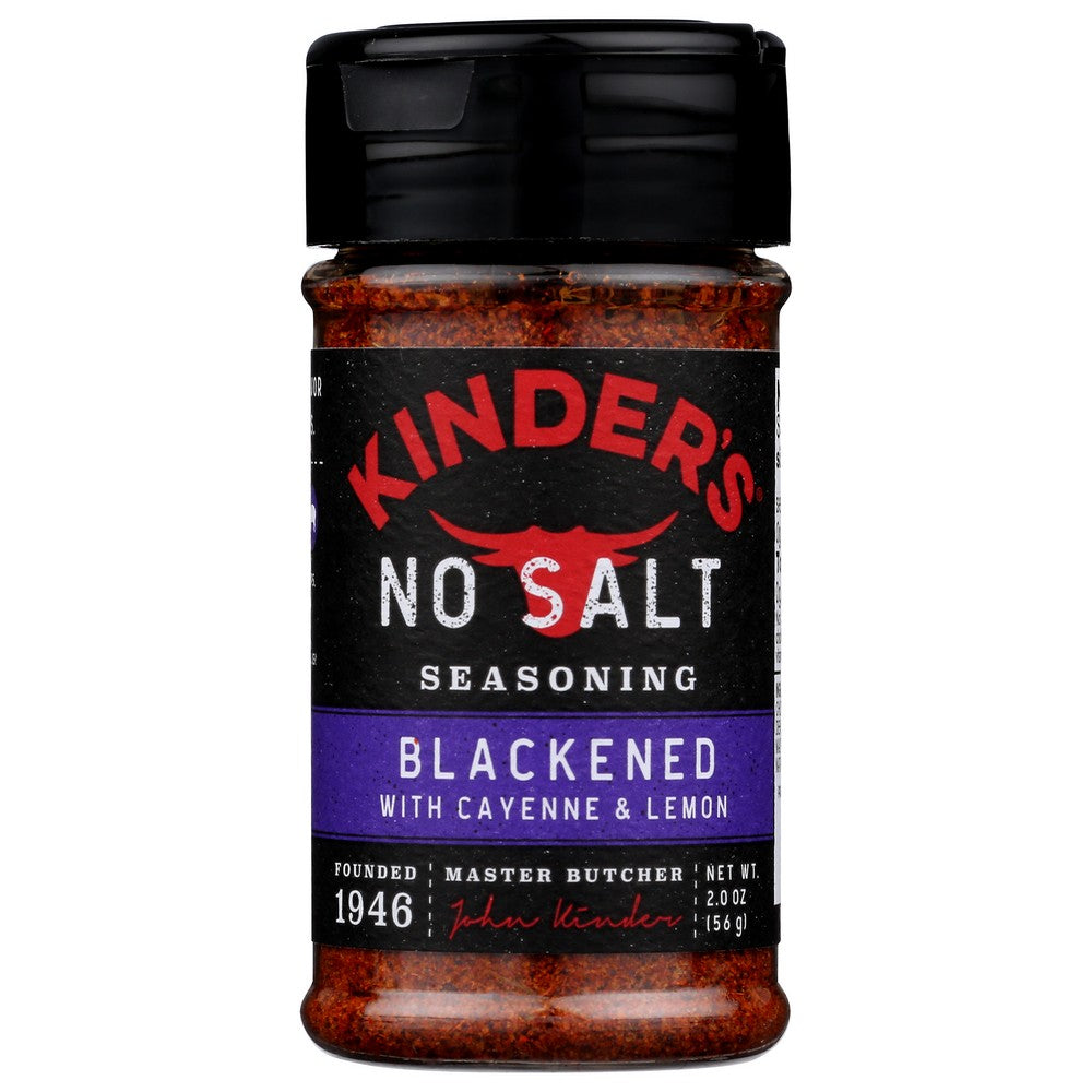 Kinder's 37701,  No Salt Blackened With Cayenne & Lemon 2 Ounce,  Case of 8