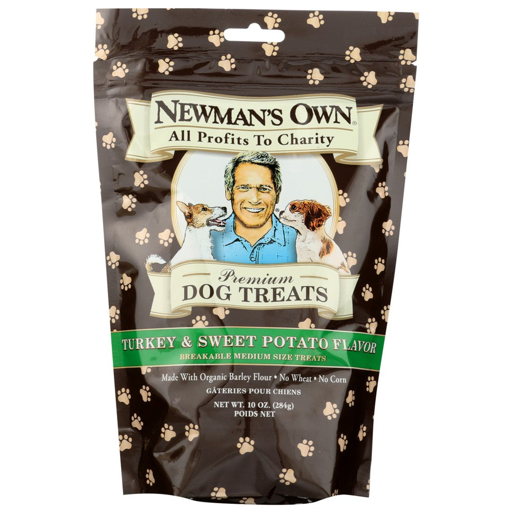 Newman's Own® Organicanics 61340, Newman’S Own Premium Dog Treats, Turkey & Sweet Potato Flavor, 10 Oz.,  Case of 6