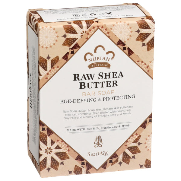 Nubian Heritage Soap Bar Raw Shea Butter - 5 Ounce, Case of 3