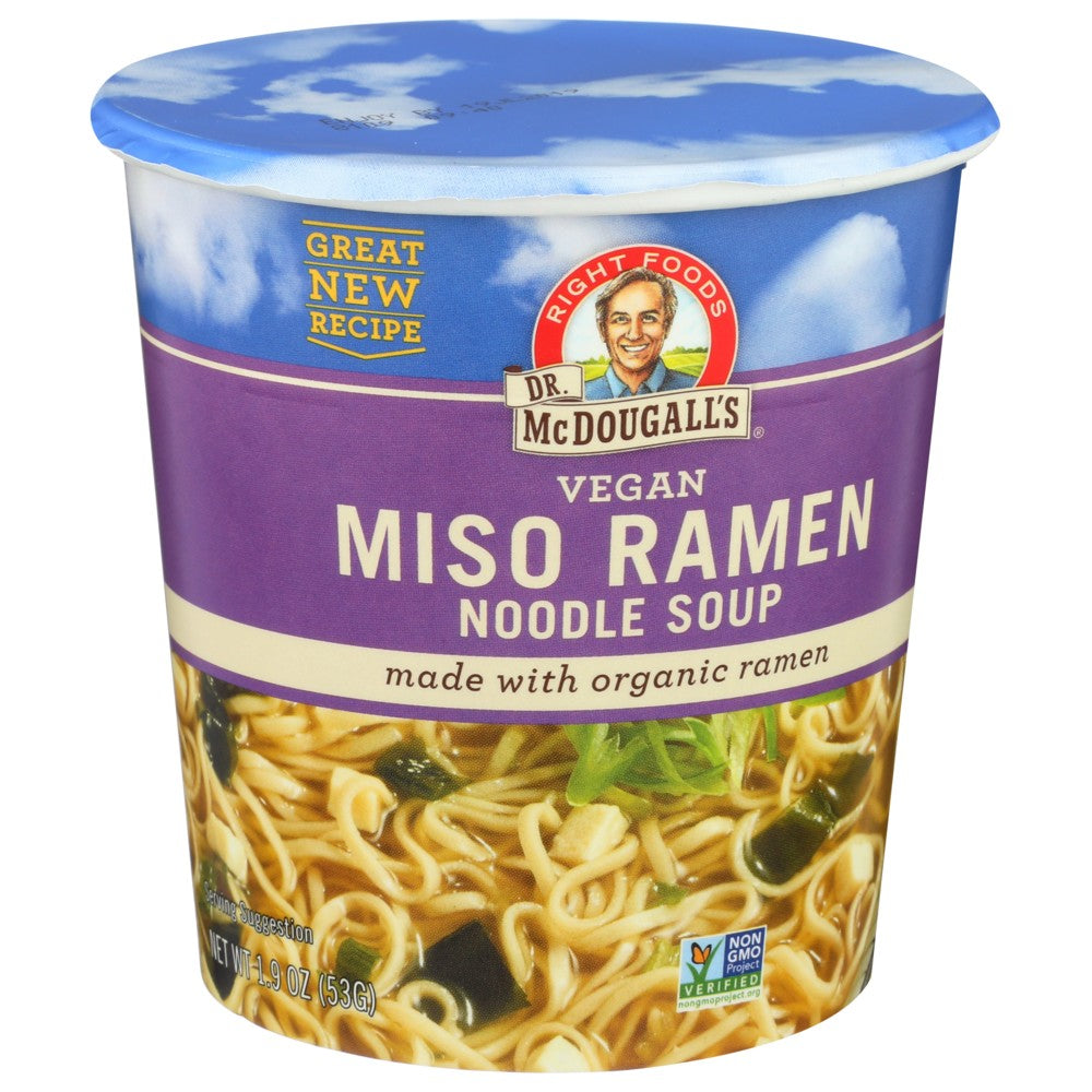 Dr. Mcdougall's Right Foods® 10028, Dr. Mcdougall’S Vegan Ramen Noodles, Miso Flavor, 1.9 Oz.,  Case of 6