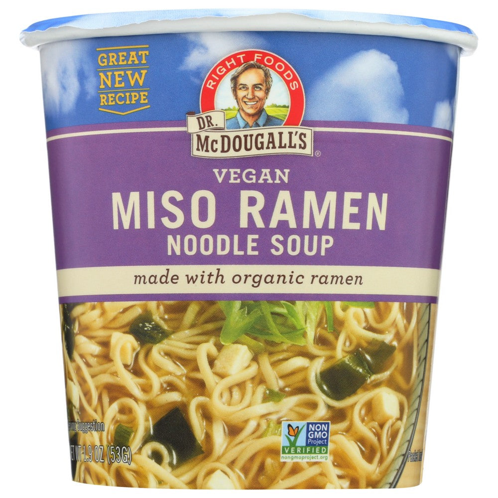 Dr. Mcdougall's Right Foods® 10028, Dr. Mcdougall’S Vegan Ramen Noodles, Miso Flavor, 1.9 Oz.,  Case of 6