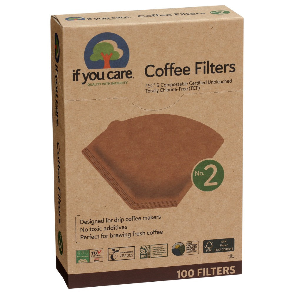 If You Care® J25000, If You Care Fsc Certified No. 2 Coffee Filters, 100 Filters,  Case of 12