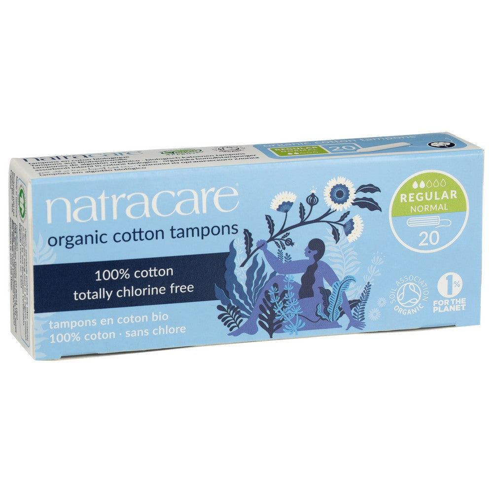 Natracare 1000, Cotton Regular Organicanic Cotton Tampons Regular  ,  Case of 3