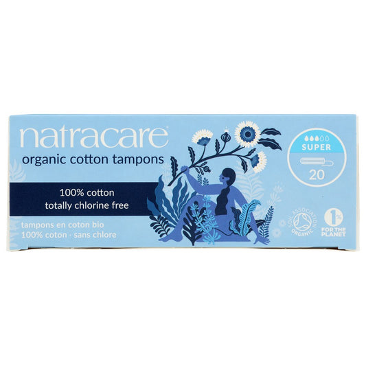 Natracare 2000, Cotton Super Organicanic Cotton Tampons Super  ,  Case of 3