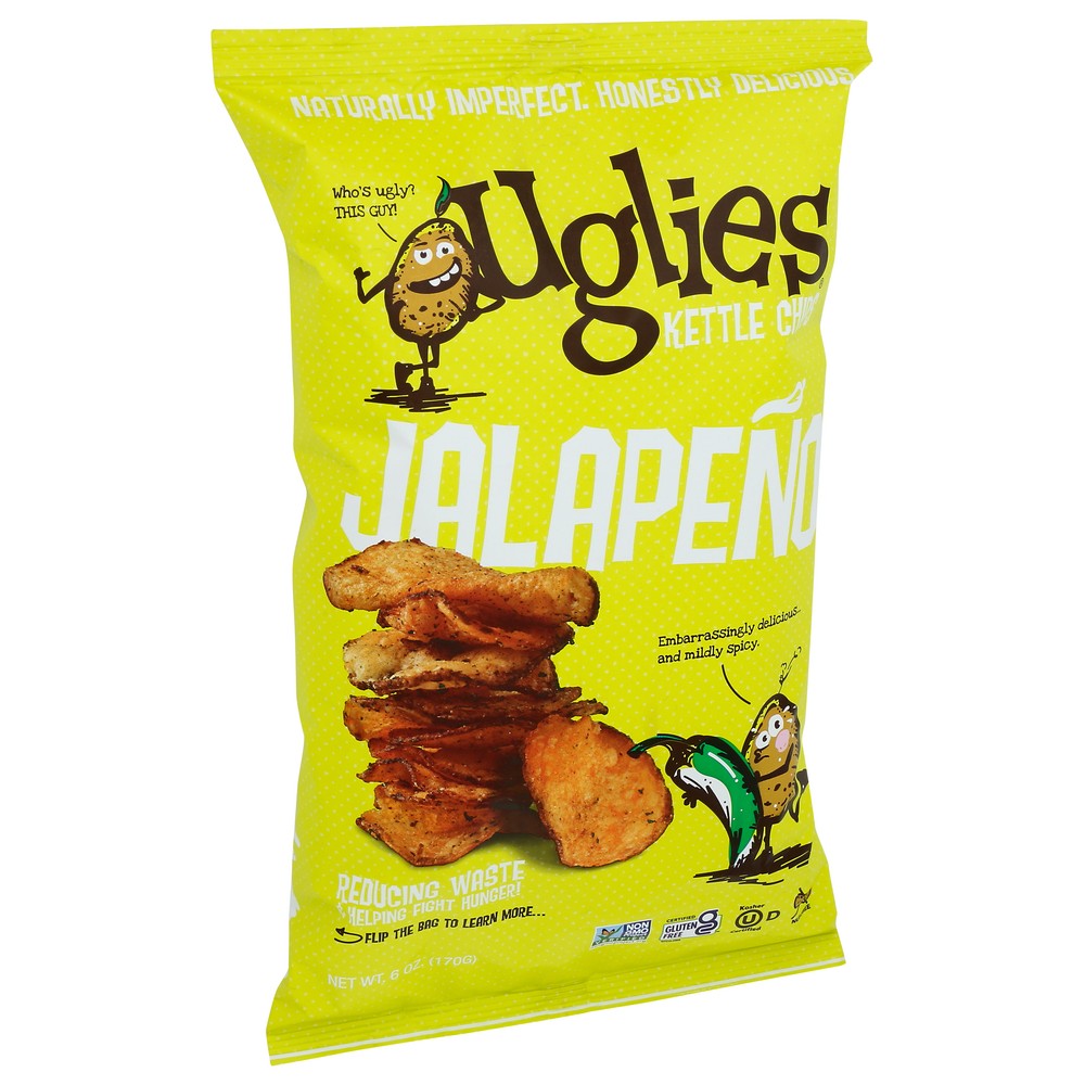 Uglies Kettle Chips® 16110, Jalapeno Kettle Chips 6 Ounce,  Case of 12