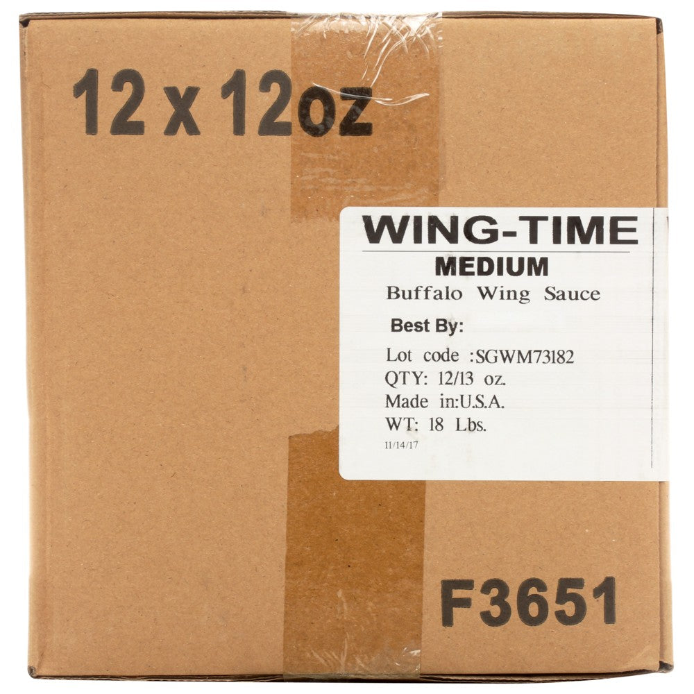 Wing-Time® 33007, Wing-Time Medium Buffalo Wing Sauce, 13 Oz.,  Case of 6