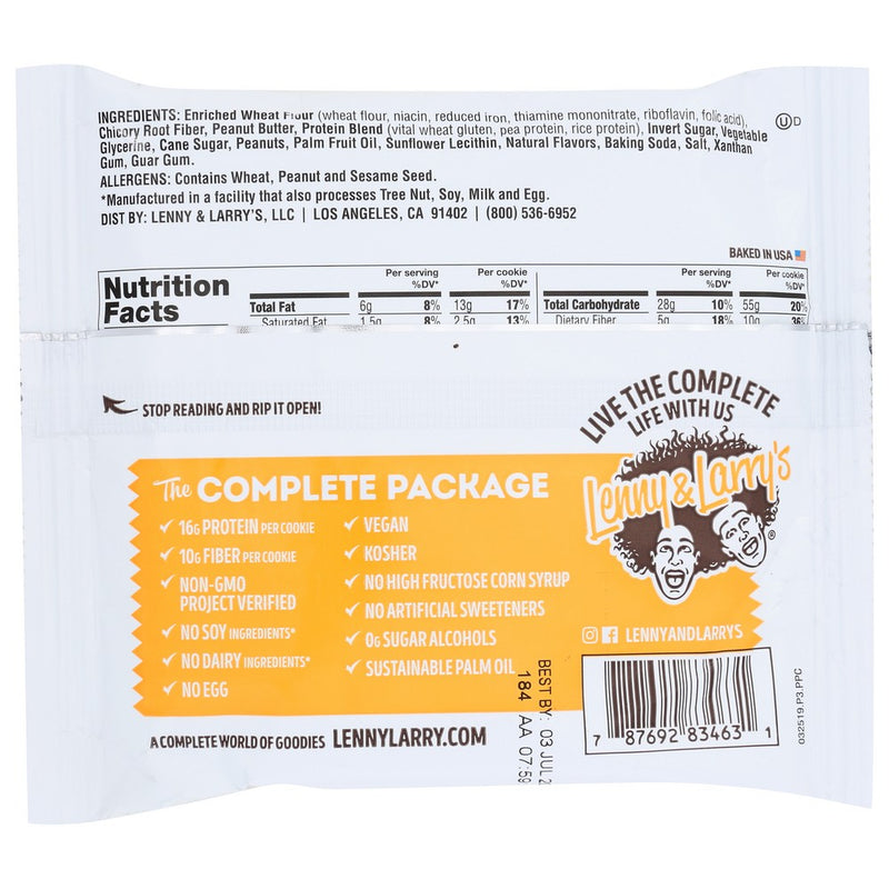 Lenny & Larrys Cookie Pnut Butter Comp - 4 Ounce, Case of 12