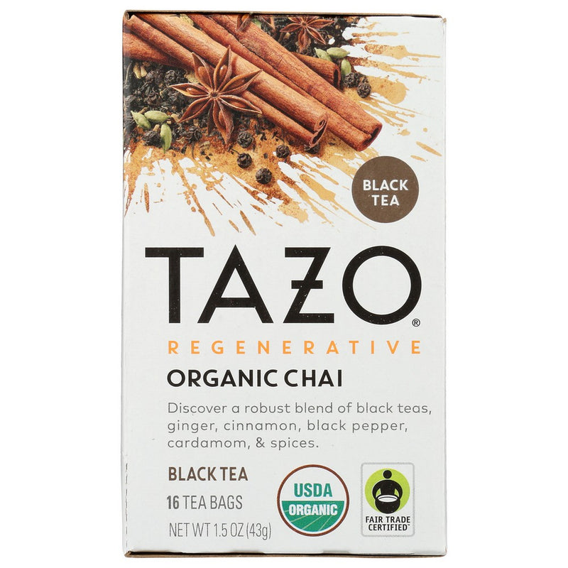 Tazo Tea Bag Chai Organic - 16 Bag, Case of 6