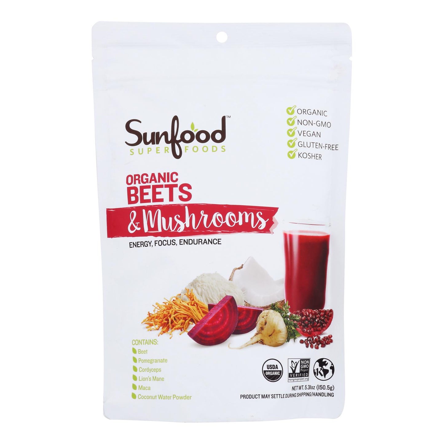 Sunfood - Beet Powder Mushroom - 1 Each-5.31 Ounce